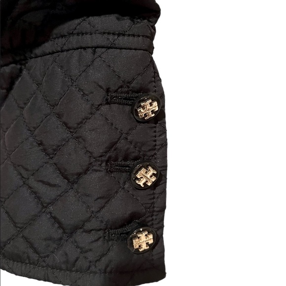NWOT Tory Burch Black Quilted Jacket w/ Gold “T” Buttons Size 0 - PRISTINE - Picture 5 of 13